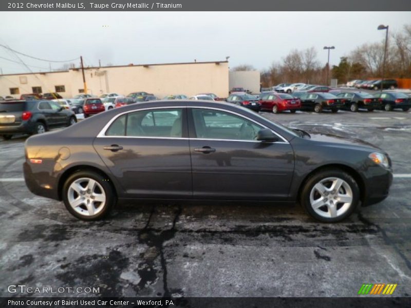 Taupe Gray Metallic / Titanium 2012 Chevrolet Malibu LS