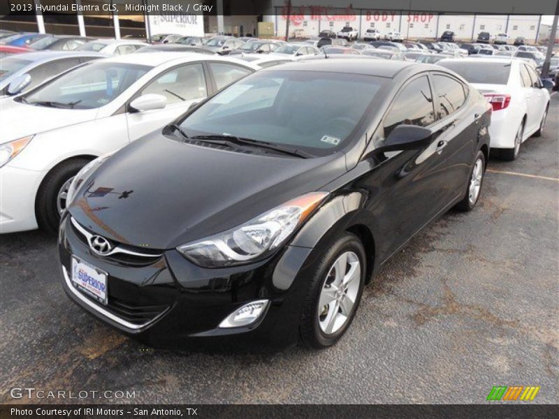 Midnight Black / Gray 2013 Hyundai Elantra GLS