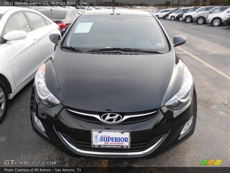 Midnight Black / Gray 2013 Hyundai Elantra GLS