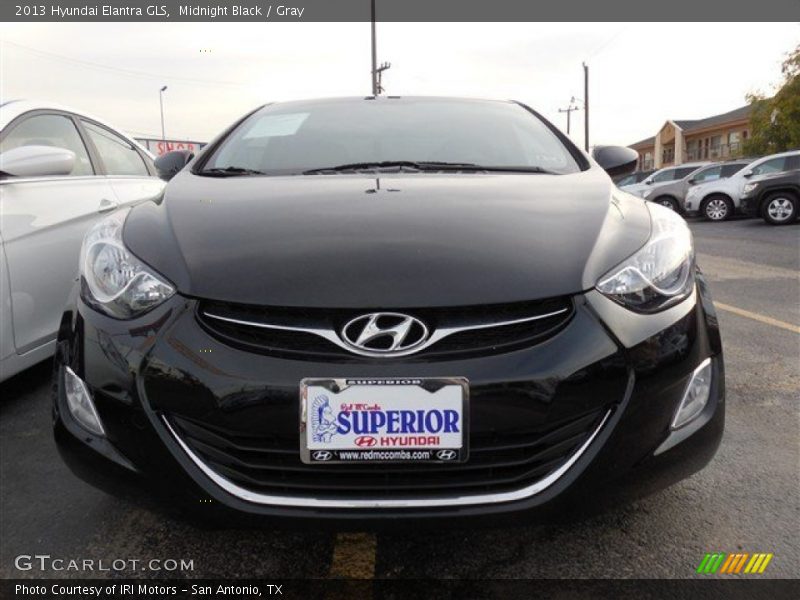 Midnight Black / Gray 2013 Hyundai Elantra GLS