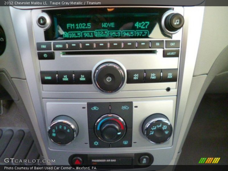 Taupe Gray Metallic / Titanium 2012 Chevrolet Malibu LS
