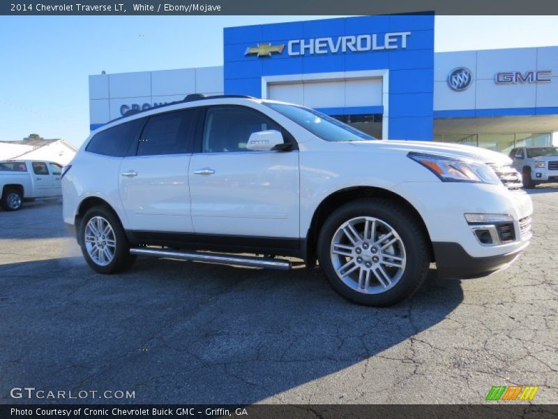 White / Ebony/Mojave 2014 Chevrolet Traverse LT