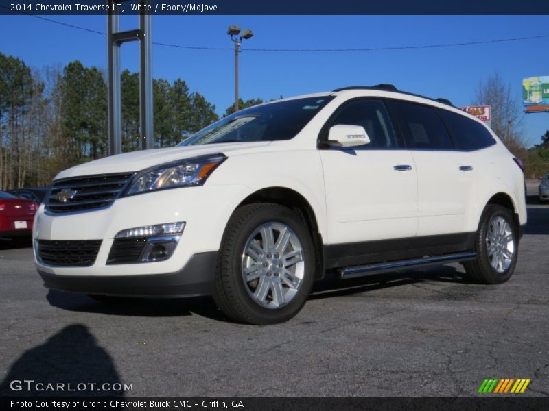 White / Ebony/Mojave 2014 Chevrolet Traverse LT