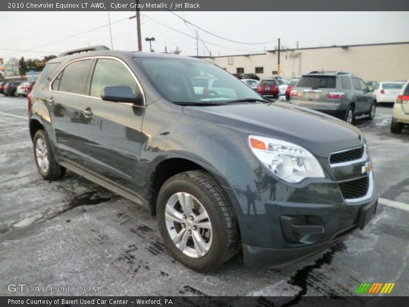 Cyber Gray Metallic / Jet Black 2010 Chevrolet Equinox LT AWD