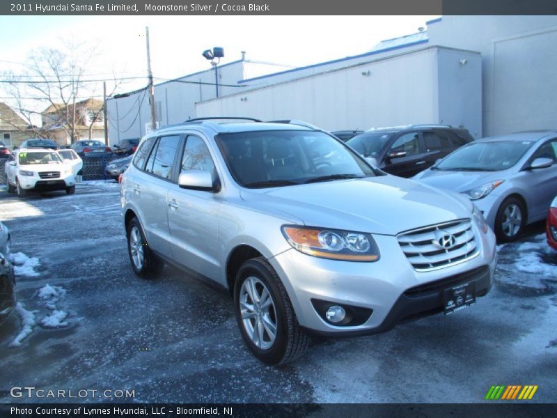 Moonstone Silver / Cocoa Black 2011 Hyundai Santa Fe Limited
