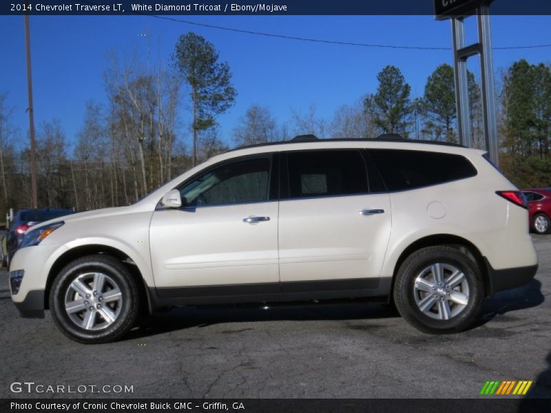 White Diamond Tricoat / Ebony/Mojave 2014 Chevrolet Traverse LT