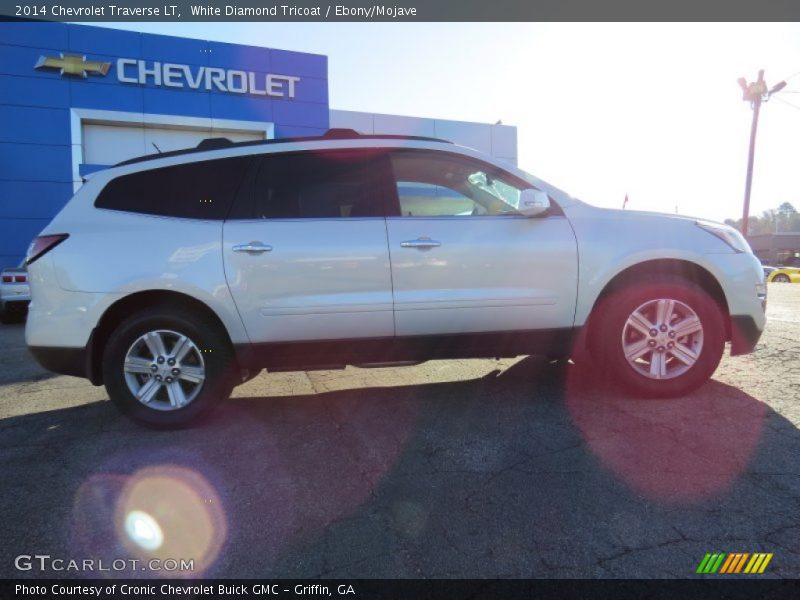 White Diamond Tricoat / Ebony/Mojave 2014 Chevrolet Traverse LT