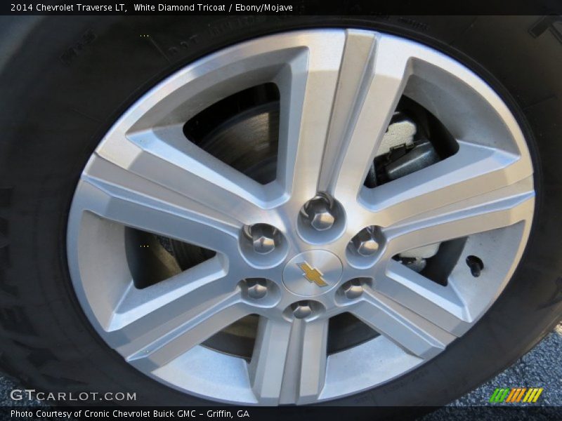 White Diamond Tricoat / Ebony/Mojave 2014 Chevrolet Traverse LT