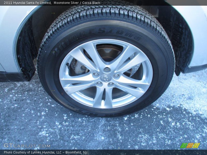 Moonstone Silver / Cocoa Black 2011 Hyundai Santa Fe Limited