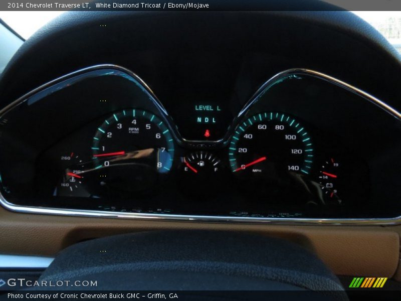 White Diamond Tricoat / Ebony/Mojave 2014 Chevrolet Traverse LT