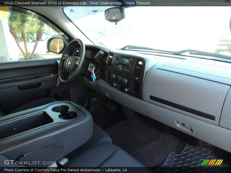 Sheer Silver Metallic / Dark Titanium 2010 Chevrolet Silverado 1500 LS Extended Cab