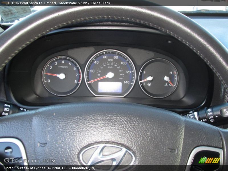 Moonstone Silver / Cocoa Black 2011 Hyundai Santa Fe Limited