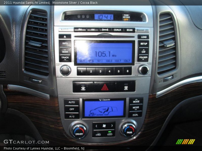 Moonstone Silver / Cocoa Black 2011 Hyundai Santa Fe Limited