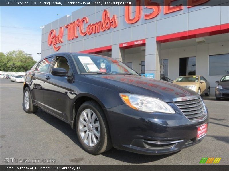 Blackberry Pearl Coat / Black/Light Frost 2012 Chrysler 200 Touring Sedan
