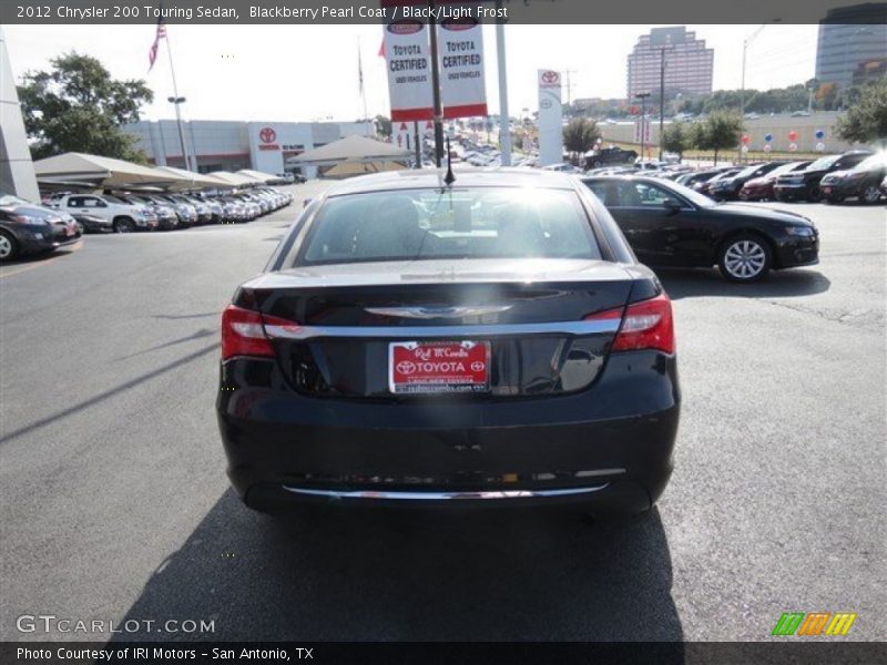 Blackberry Pearl Coat / Black/Light Frost 2012 Chrysler 200 Touring Sedan