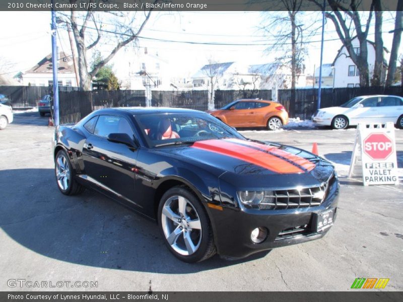 Black / Black/Inferno Orange 2010 Chevrolet Camaro LT/RS Coupe