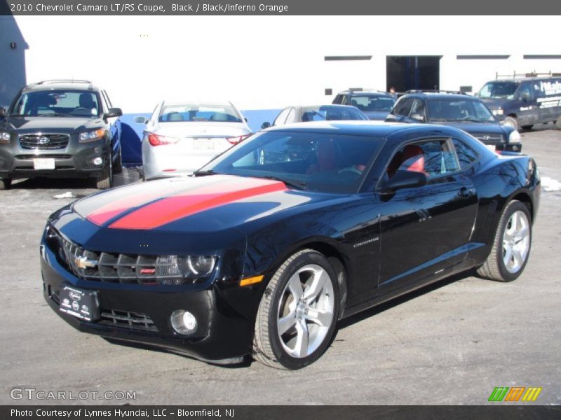 Black / Black/Inferno Orange 2010 Chevrolet Camaro LT/RS Coupe
