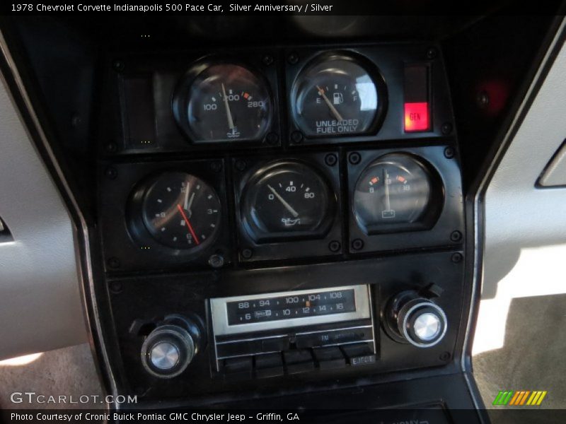 Controls of 1978 Corvette Indianapolis 500 Pace Car