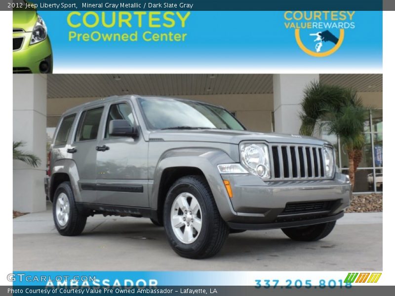 Mineral Gray Metallic / Dark Slate Gray 2012 Jeep Liberty Sport