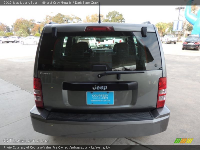 Mineral Gray Metallic / Dark Slate Gray 2012 Jeep Liberty Sport