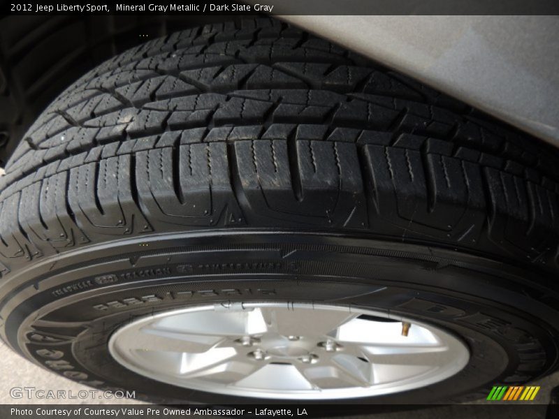 Mineral Gray Metallic / Dark Slate Gray 2012 Jeep Liberty Sport