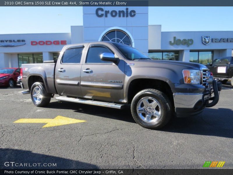 Storm Gray Metallic / Ebony 2010 GMC Sierra 1500 SLE Crew Cab 4x4