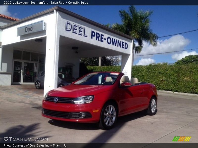 Salsa Red / Cornsilk Beige 2012 Volkswagen Eos Komfort