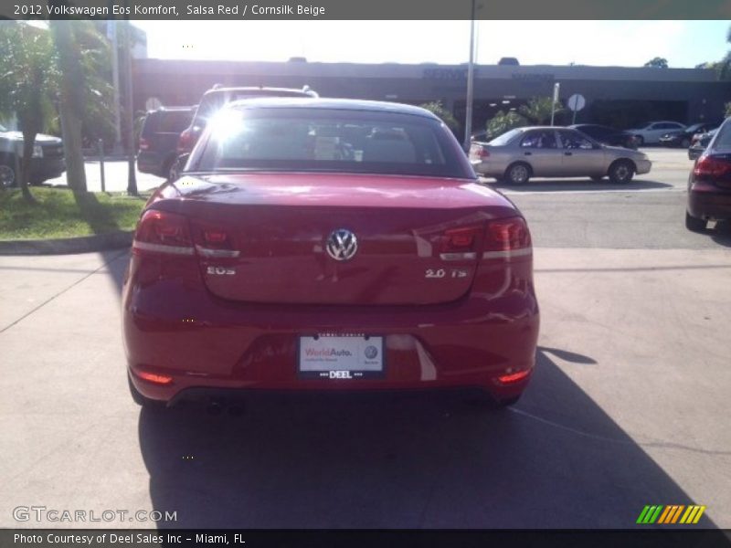 Salsa Red / Cornsilk Beige 2012 Volkswagen Eos Komfort