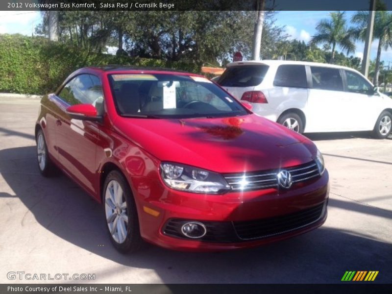 Salsa Red / Cornsilk Beige 2012 Volkswagen Eos Komfort
