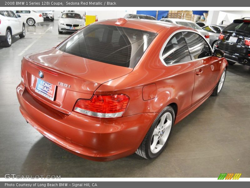 Sedona Red Metallic / Black 2008 BMW 1 Series 128i Coupe