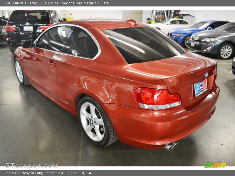 Sedona Red Metallic / Black 2008 BMW 1 Series 128i Coupe