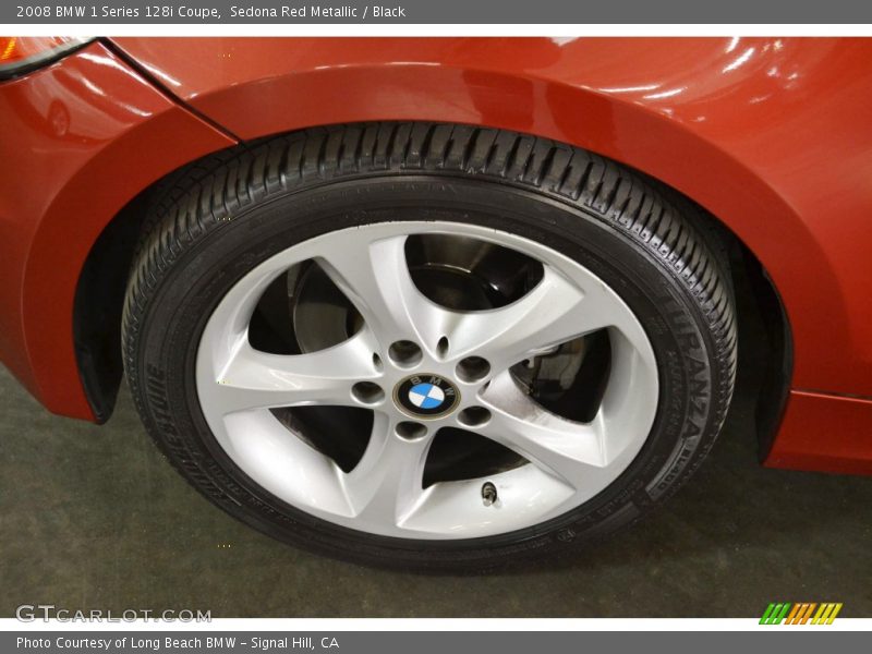 Sedona Red Metallic / Black 2008 BMW 1 Series 128i Coupe
