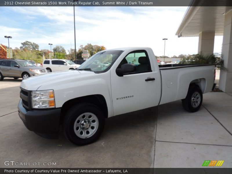 Summit White / Dark Titanium 2012 Chevrolet Silverado 1500 Work Truck Regular Cab