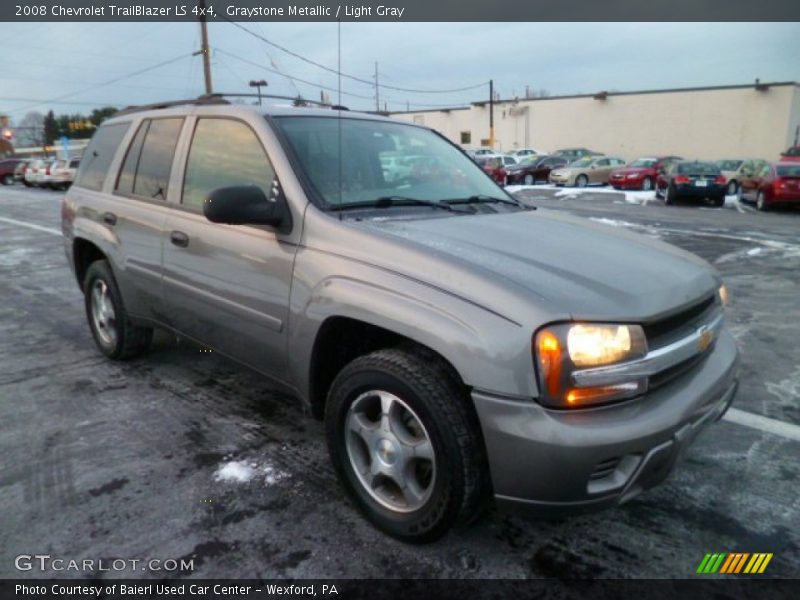 Graystone Metallic / Light Gray 2008 Chevrolet TrailBlazer LS 4x4