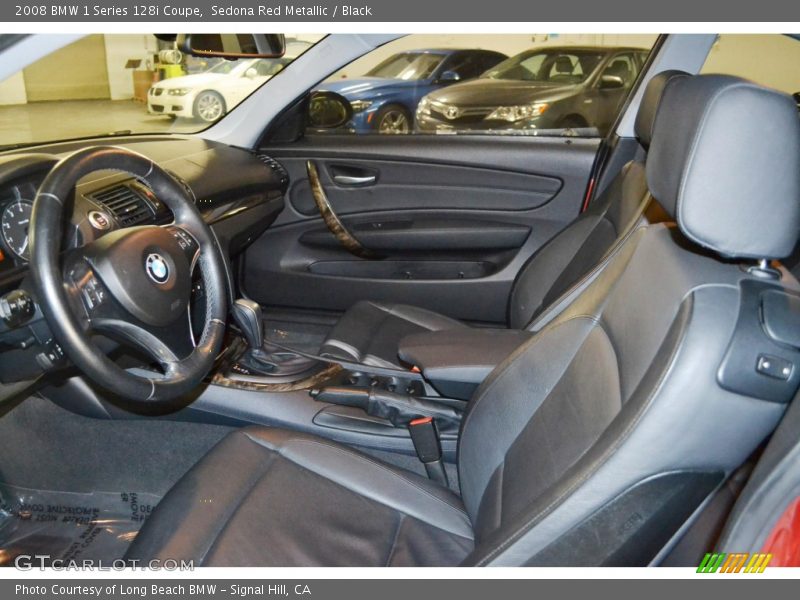 Sedona Red Metallic / Black 2008 BMW 1 Series 128i Coupe