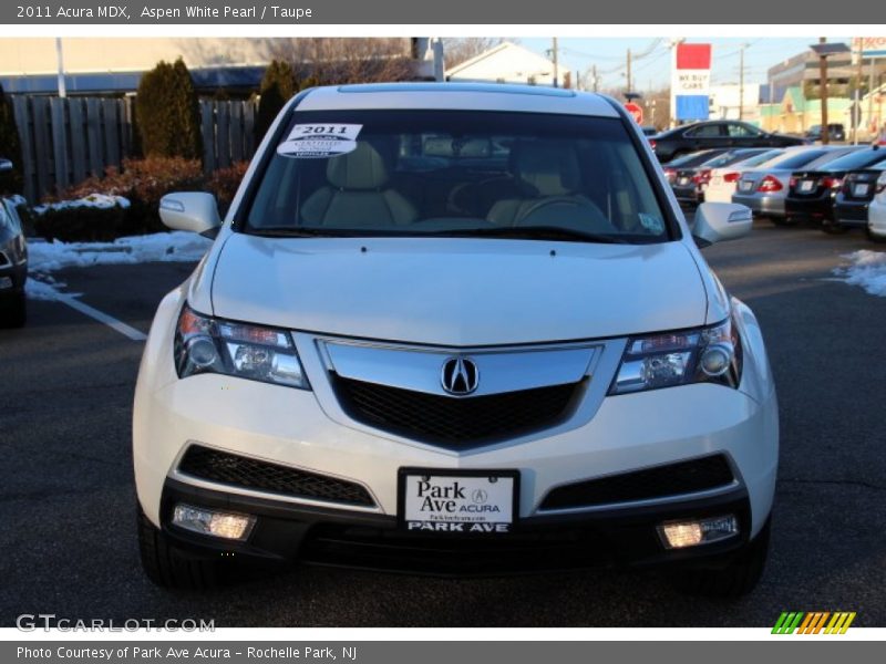 Aspen White Pearl / Taupe 2011 Acura MDX