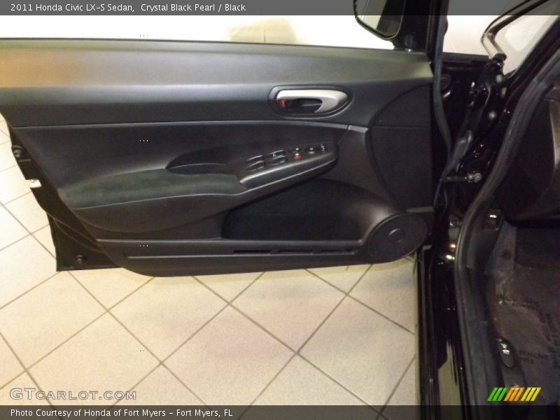 Crystal Black Pearl / Black 2011 Honda Civic LX-S Sedan