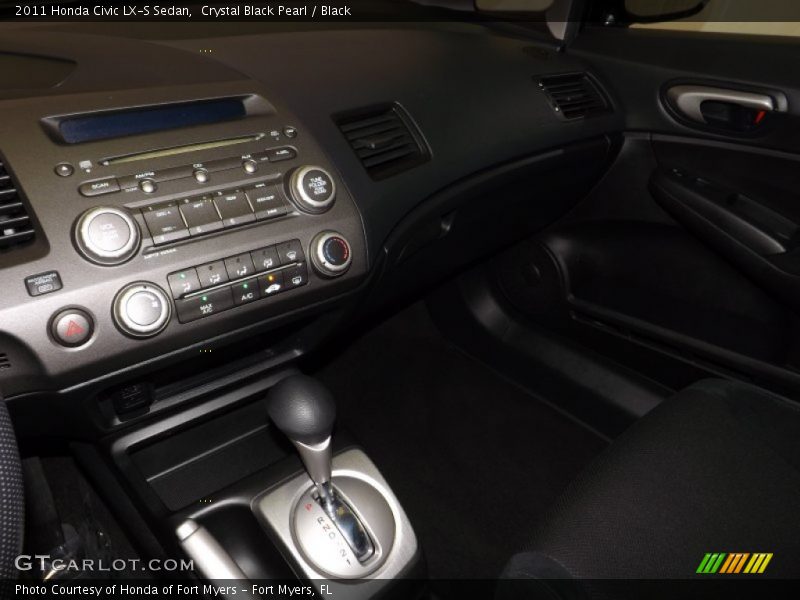 Crystal Black Pearl / Black 2011 Honda Civic LX-S Sedan