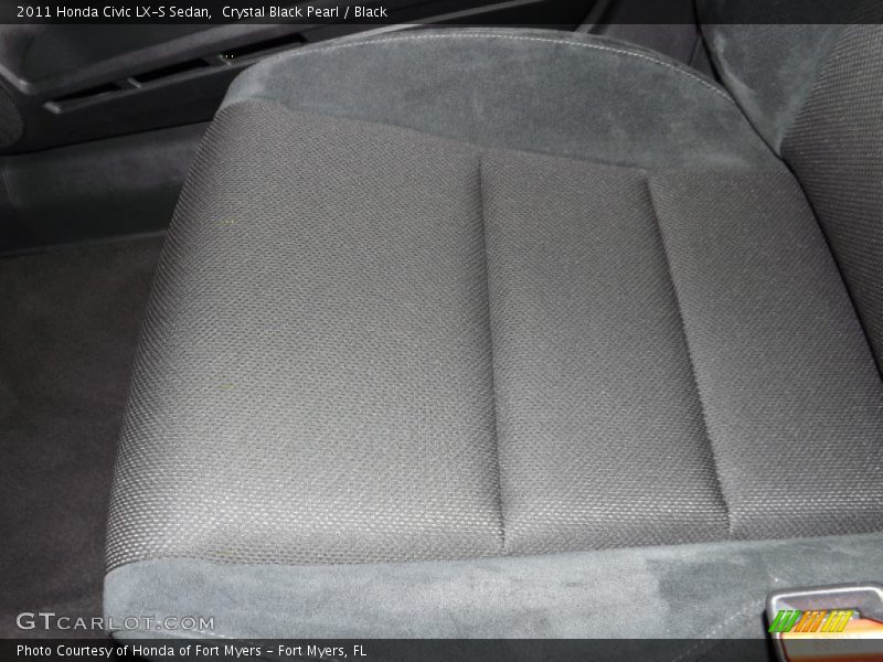 Crystal Black Pearl / Black 2011 Honda Civic LX-S Sedan