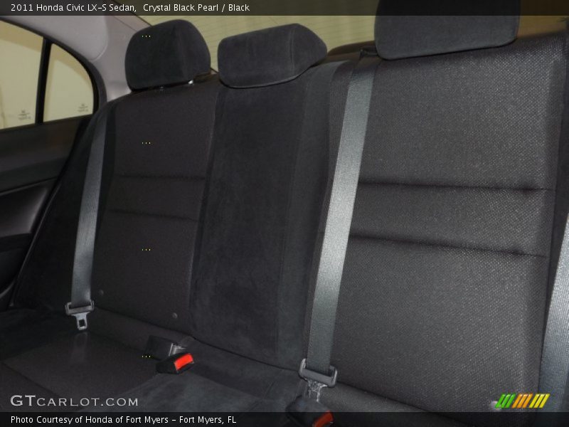 Crystal Black Pearl / Black 2011 Honda Civic LX-S Sedan