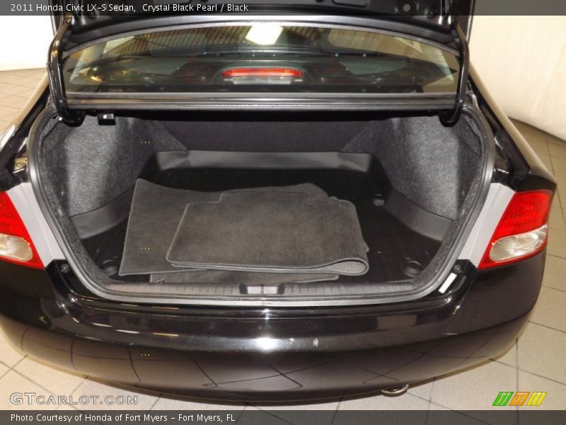 Crystal Black Pearl / Black 2011 Honda Civic LX-S Sedan