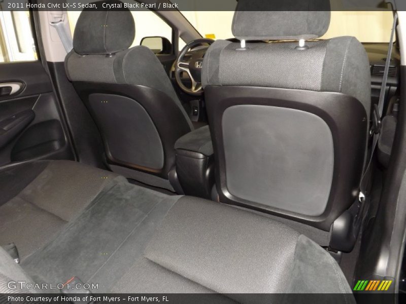 Crystal Black Pearl / Black 2011 Honda Civic LX-S Sedan