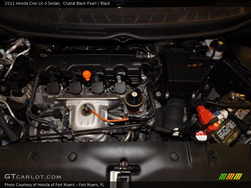 Crystal Black Pearl / Black 2011 Honda Civic LX-S Sedan