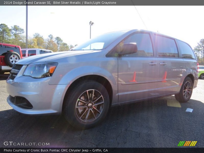 Billet Silver Metallic / Black/Light Graystone 2014 Dodge Grand Caravan SE