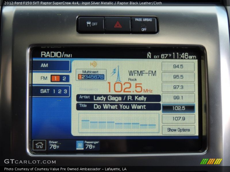 Ingot Silver Metallic / Raptor Black Leather/Cloth 2012 Ford F150 SVT Raptor SuperCrew 4x4