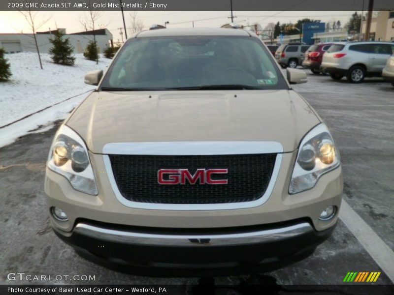 Gold Mist Metallic / Ebony 2009 GMC Acadia SLT AWD