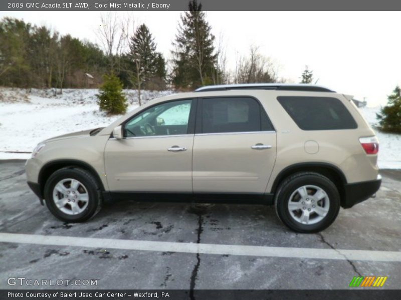 Gold Mist Metallic / Ebony 2009 GMC Acadia SLT AWD