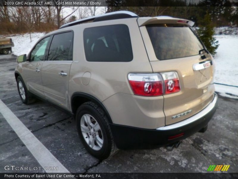 Gold Mist Metallic / Ebony 2009 GMC Acadia SLT AWD