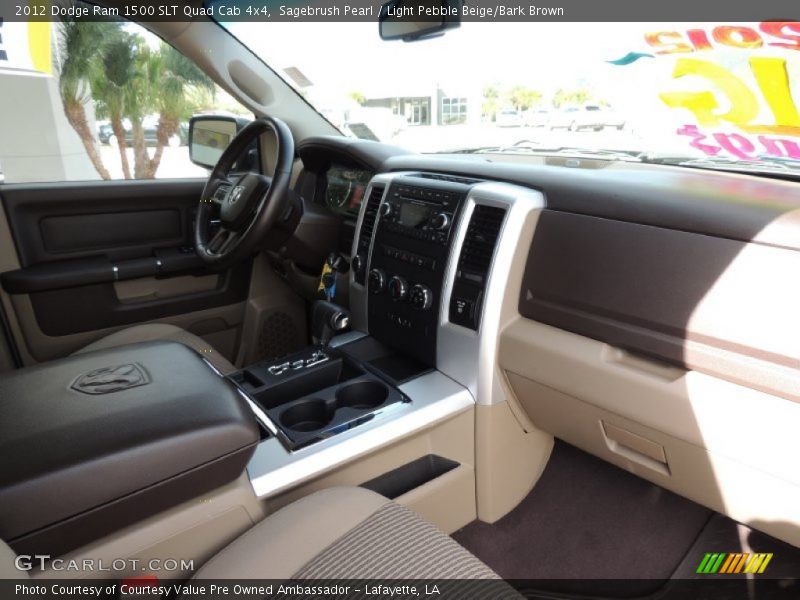Sagebrush Pearl / Light Pebble Beige/Bark Brown 2012 Dodge Ram 1500 SLT Quad Cab 4x4