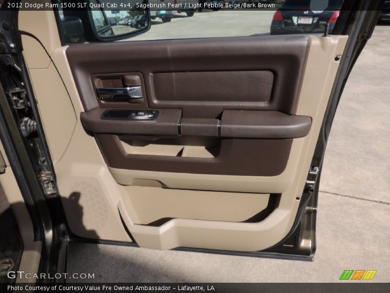 Sagebrush Pearl / Light Pebble Beige/Bark Brown 2012 Dodge Ram 1500 SLT Quad Cab 4x4